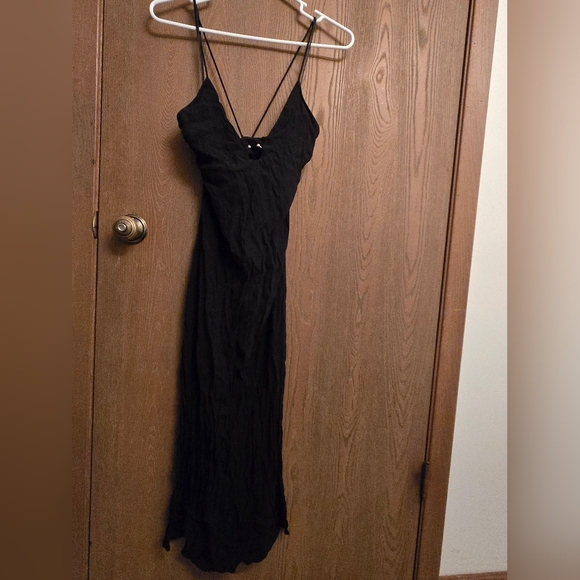 THIRD FORM Black Criss Cross Back Midi Dress | Size 6 - Picture 2 of 6